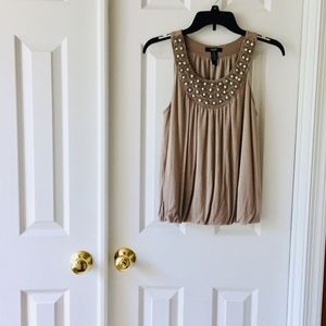 Alfani Studded Tan Top P/S